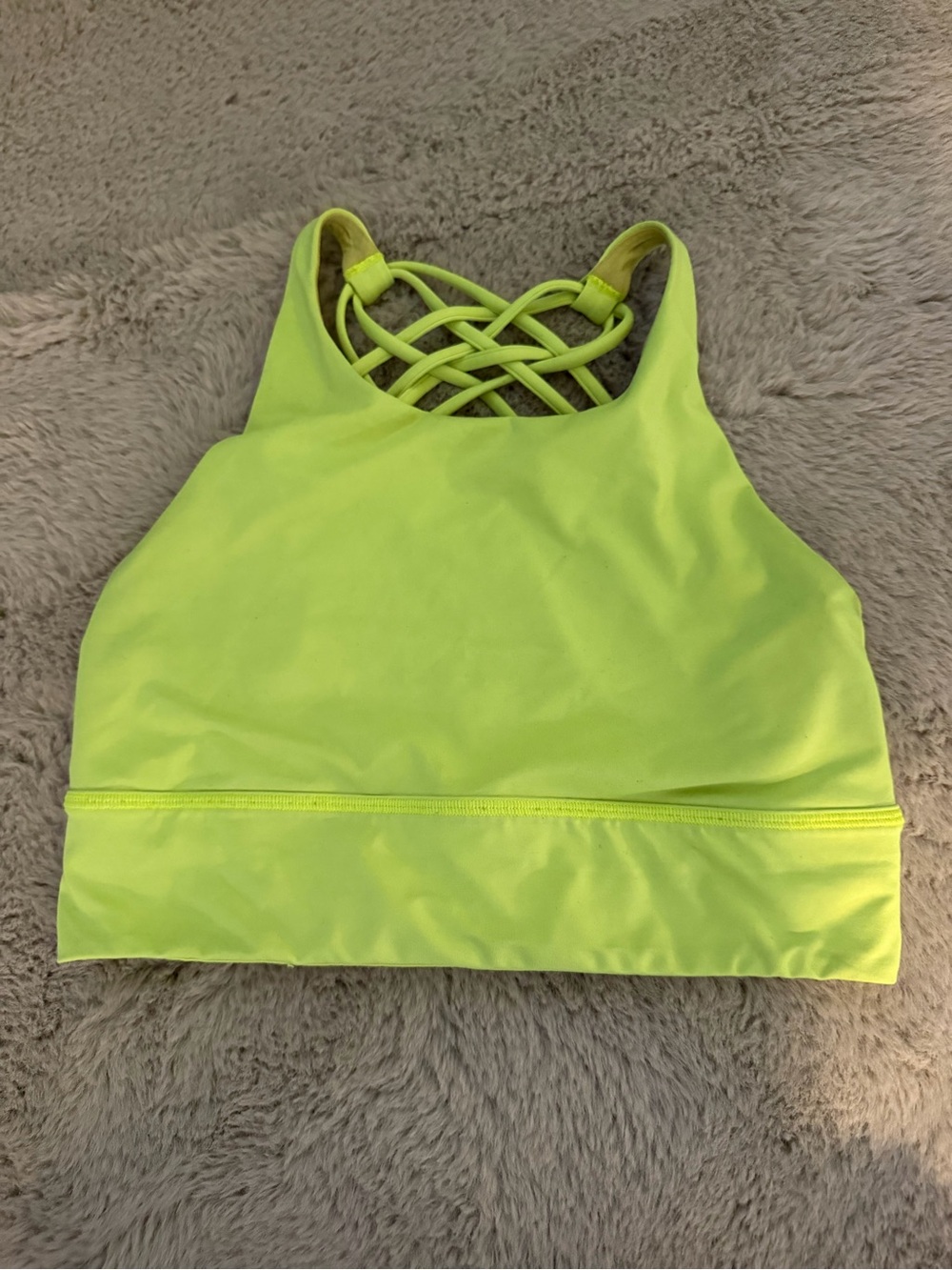 Lululemon Neon yellow sport bra size 10